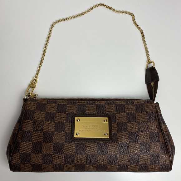 ❌SOLD❌Louis Vuitton Damier Ebene Eva Crossbody Clutch - Picture 2 of 12